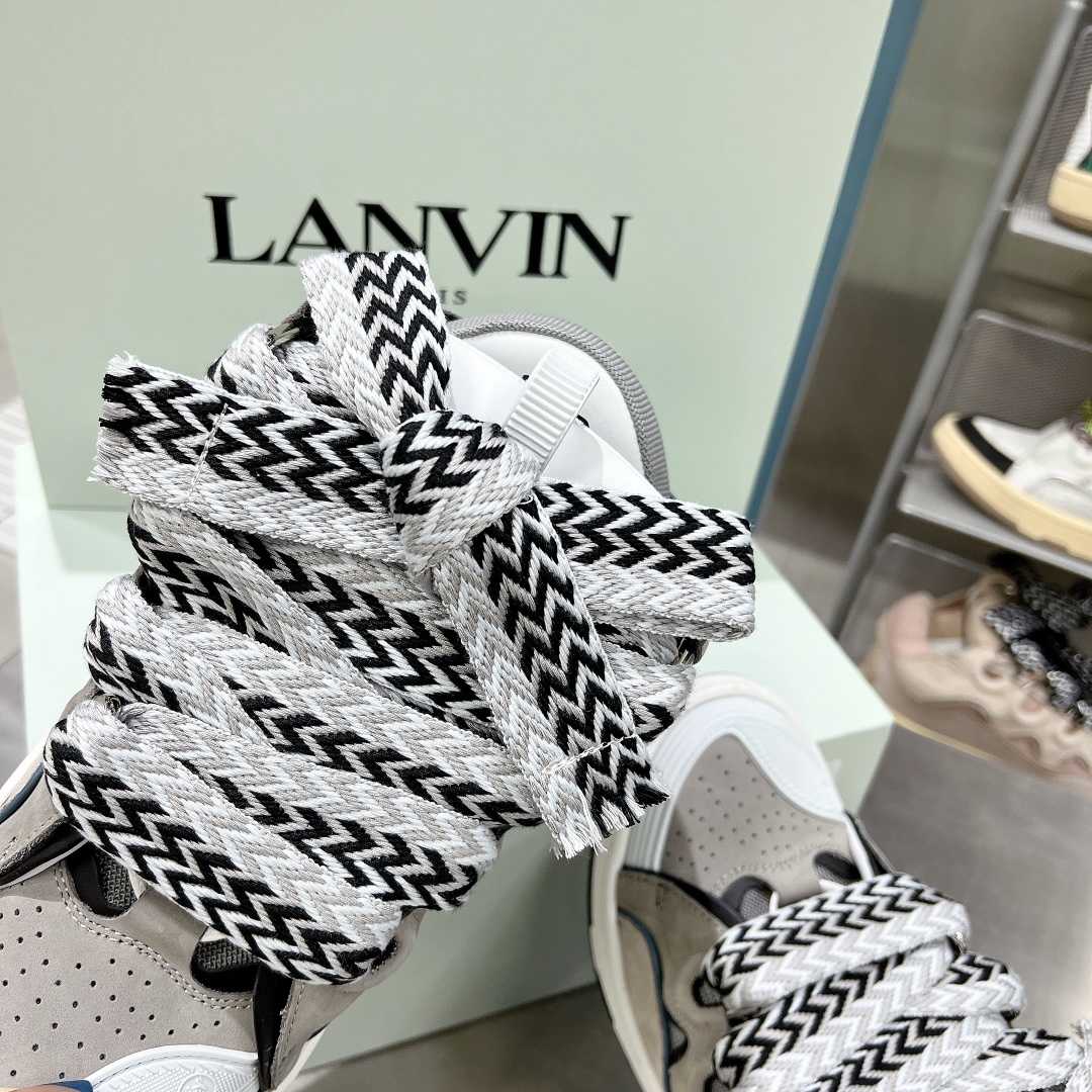 Lanvin Leather Curb Sneakers - PerfectKickZ