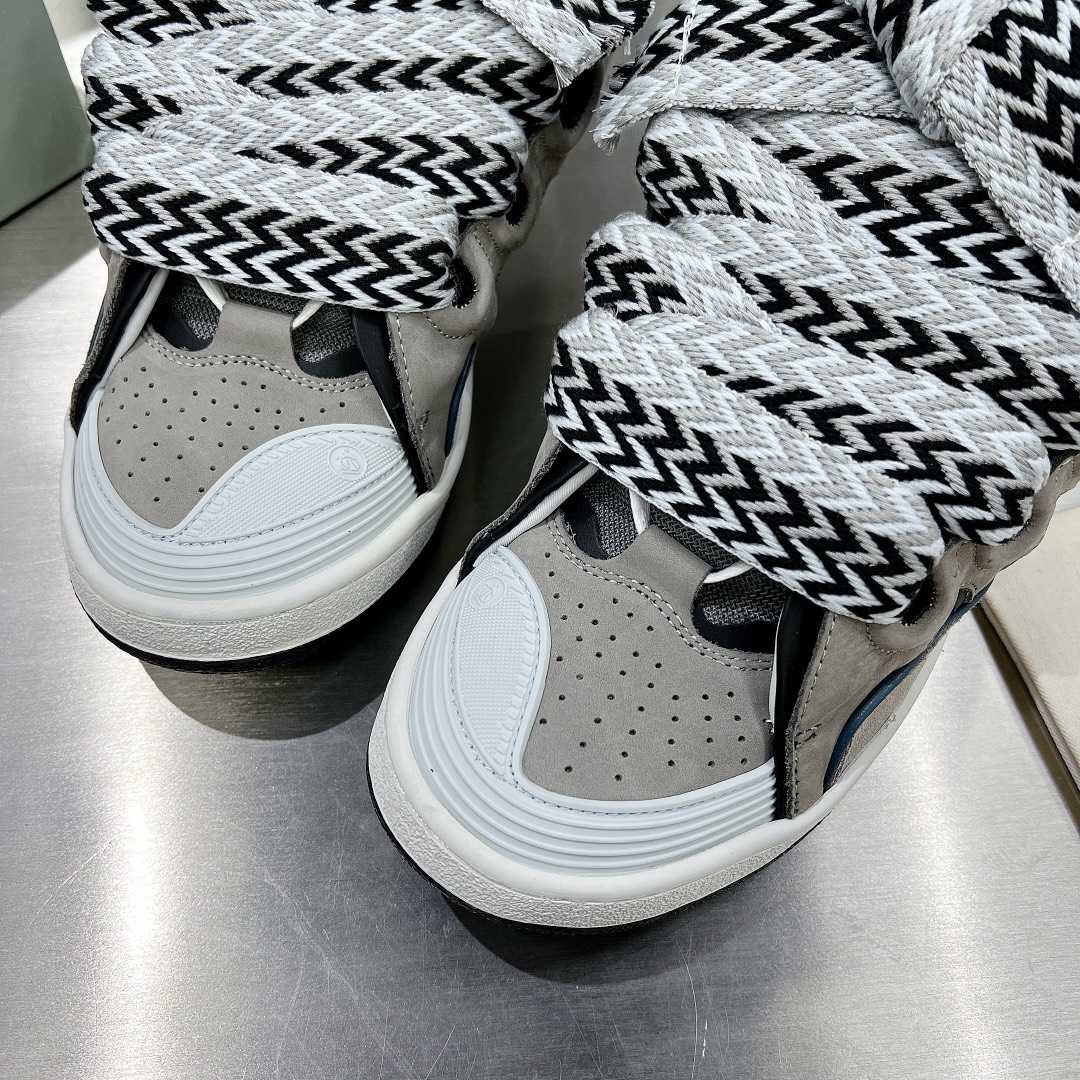Lanvin Leather Curb Sneakers - PerfectKickZ