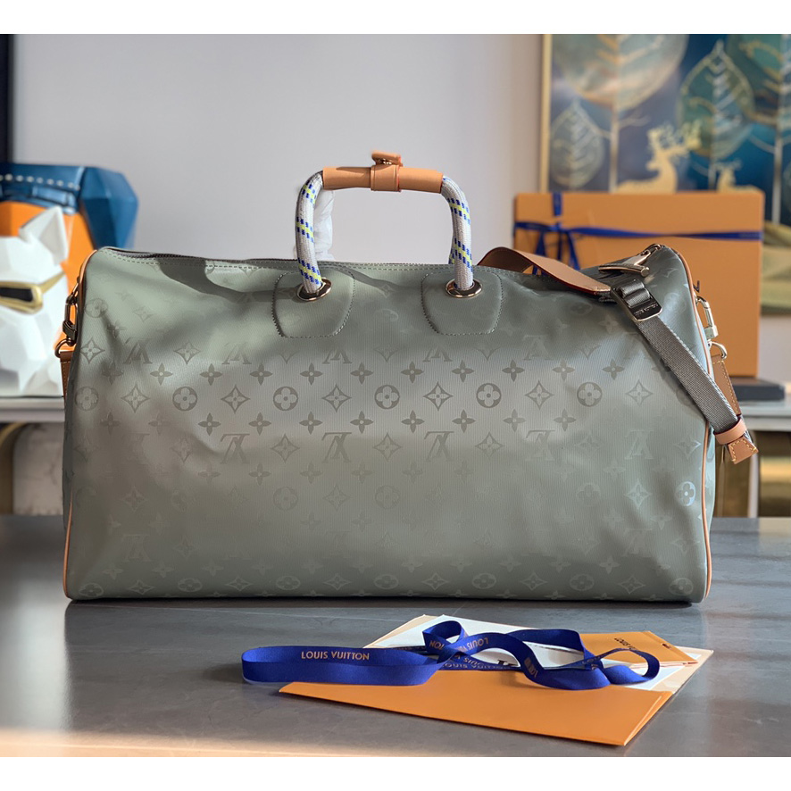 Louis Vuitton Keepall Bandouliere Monogram Titanium 50 Grey - PerfectKickZ