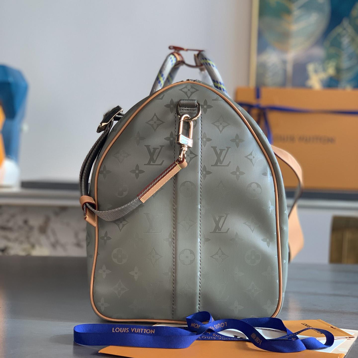 Louis Vuitton Keepall Bandouliere Monogram Titanium 50 Grey - PerfectKickZ