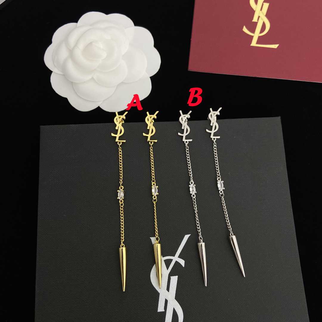 Saint Laurent YSL Logo Earrings - PerfectKickZ