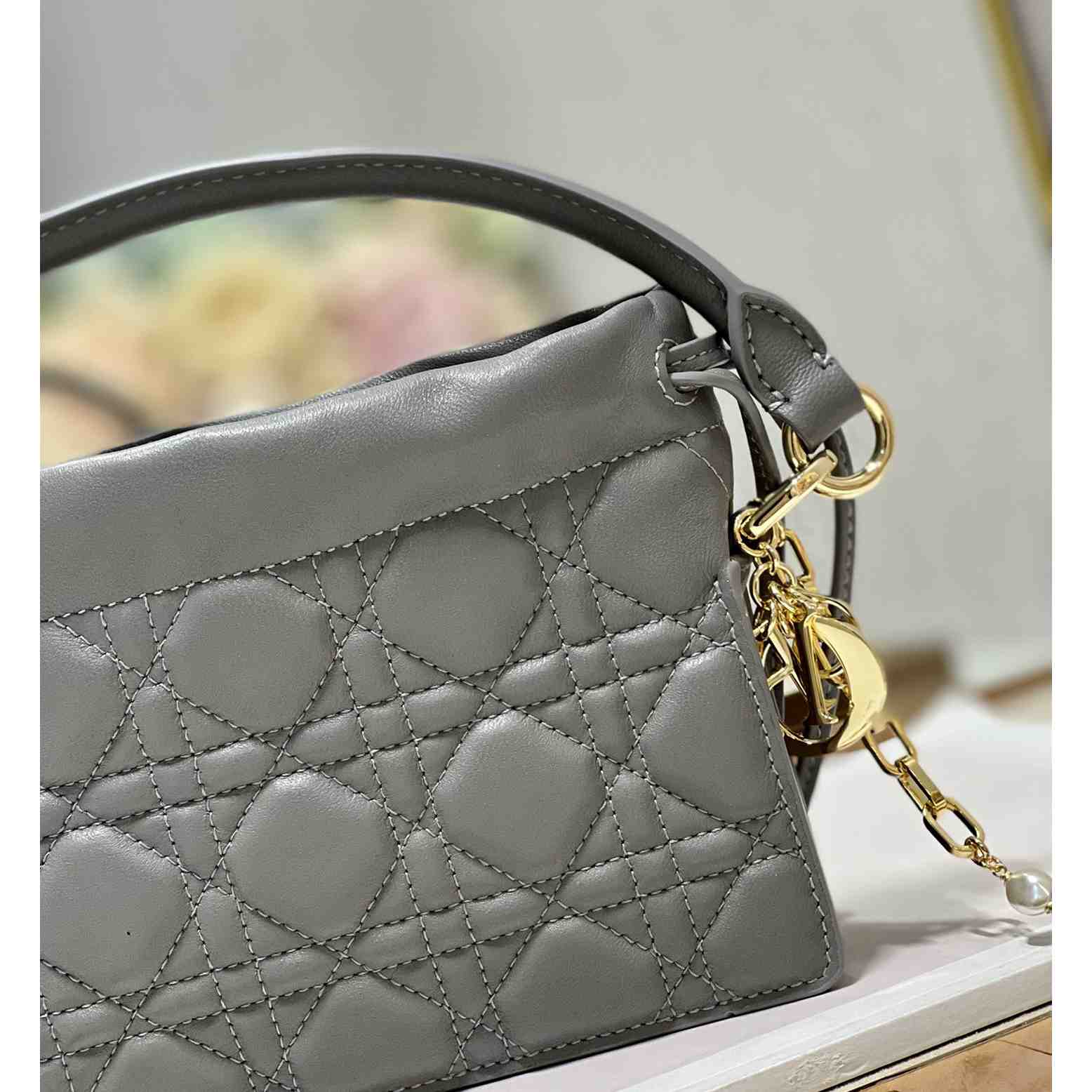 Dior Lady Dior Top Handle Drawstring Mini Bag - PerfectKickZ