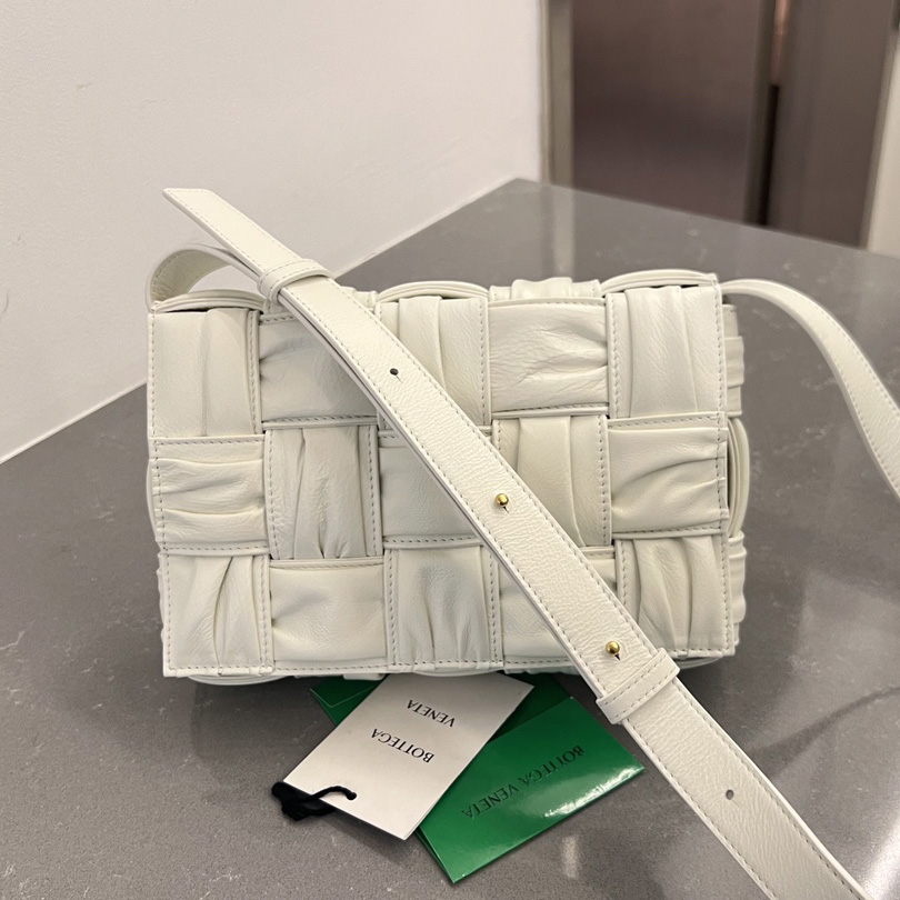 Bottega Veneta Cassette Foulard Intreccio Leather Cross-Body Bag - PerfectKickZ