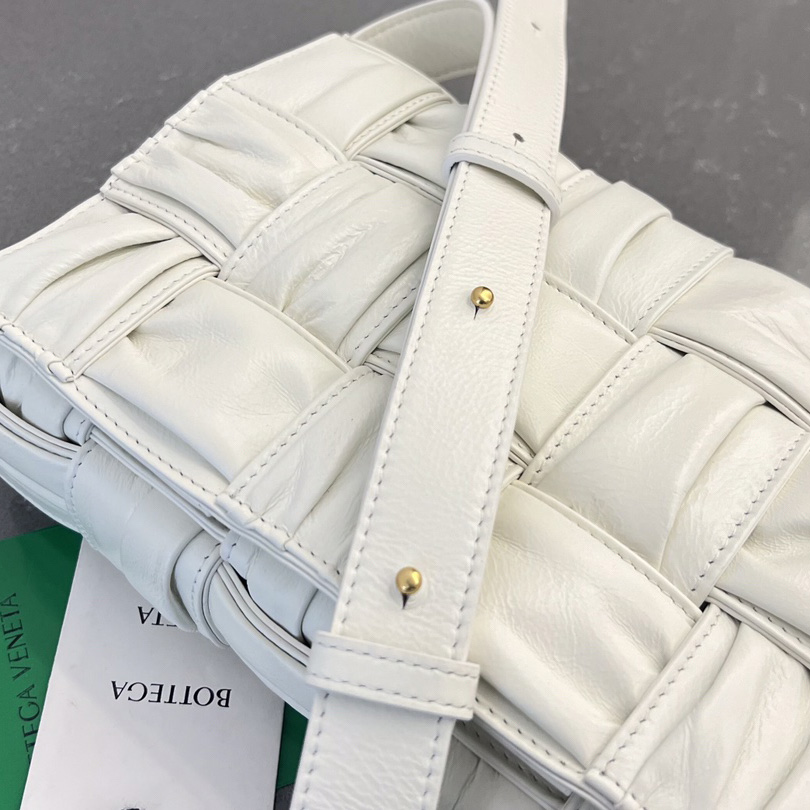 Bottega Veneta Cassette Foulard Intreccio Leather Cross-Body Bag - PerfectKickZ