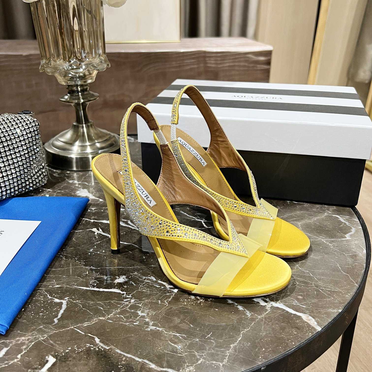 Aquazzura Izzy Plexi Sandal 105 - PerfectKickZ
