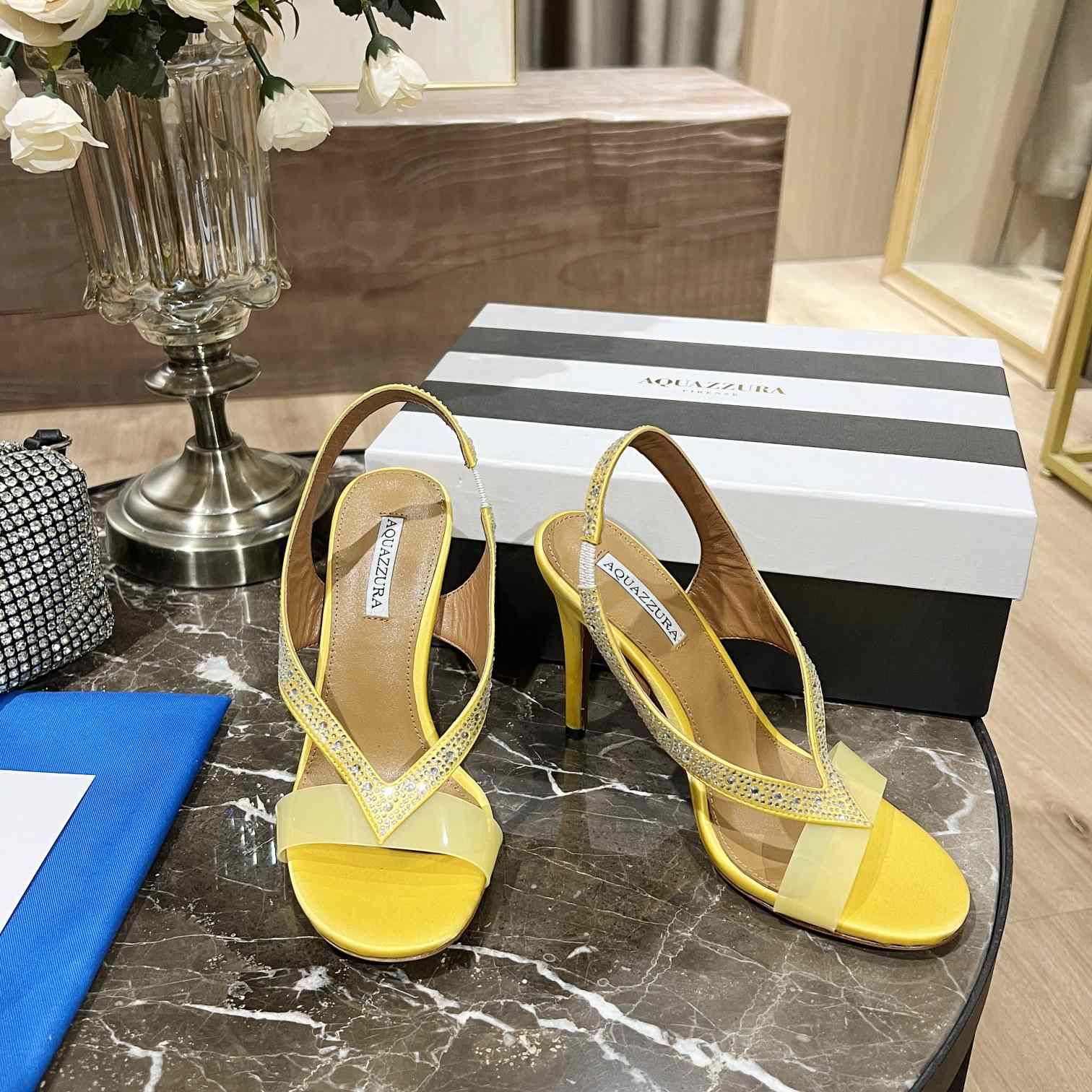Aquazzura Izzy Plexi Sandal 105 - PerfectKickZ