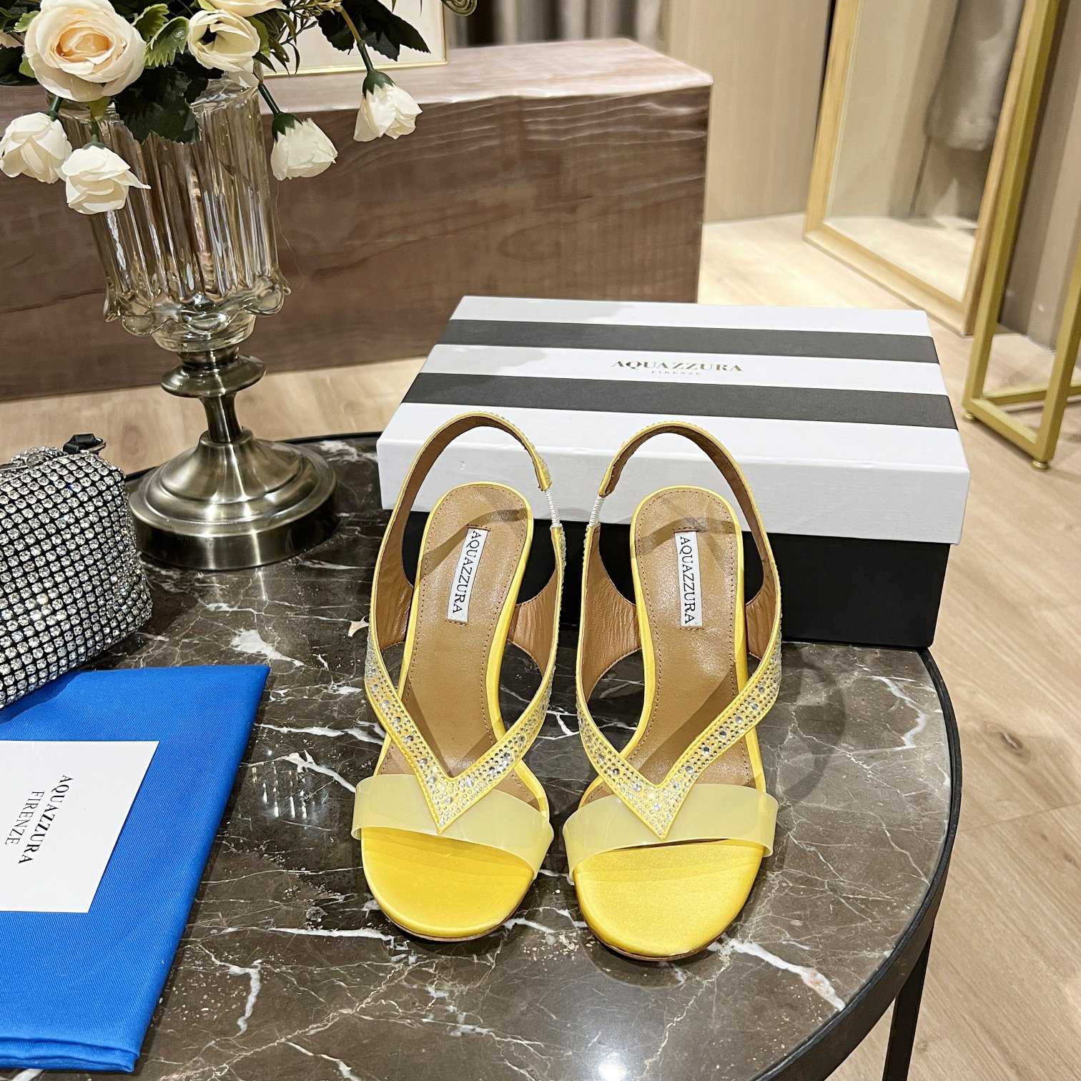 Aquazzura Izzy Plexi Sandal 105 - PerfectKickZ