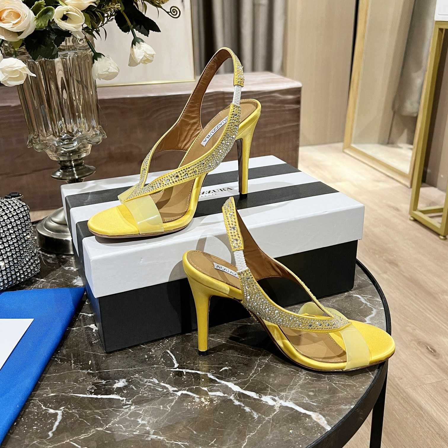 Aquazzura Izzy Plexi Sandal 105 - PerfectKickZ