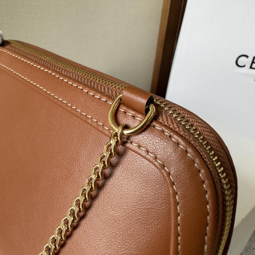 Celine Clutch On Chain Cuir Triomphe In Smooth Calfskin Tan - PerfectKickZ