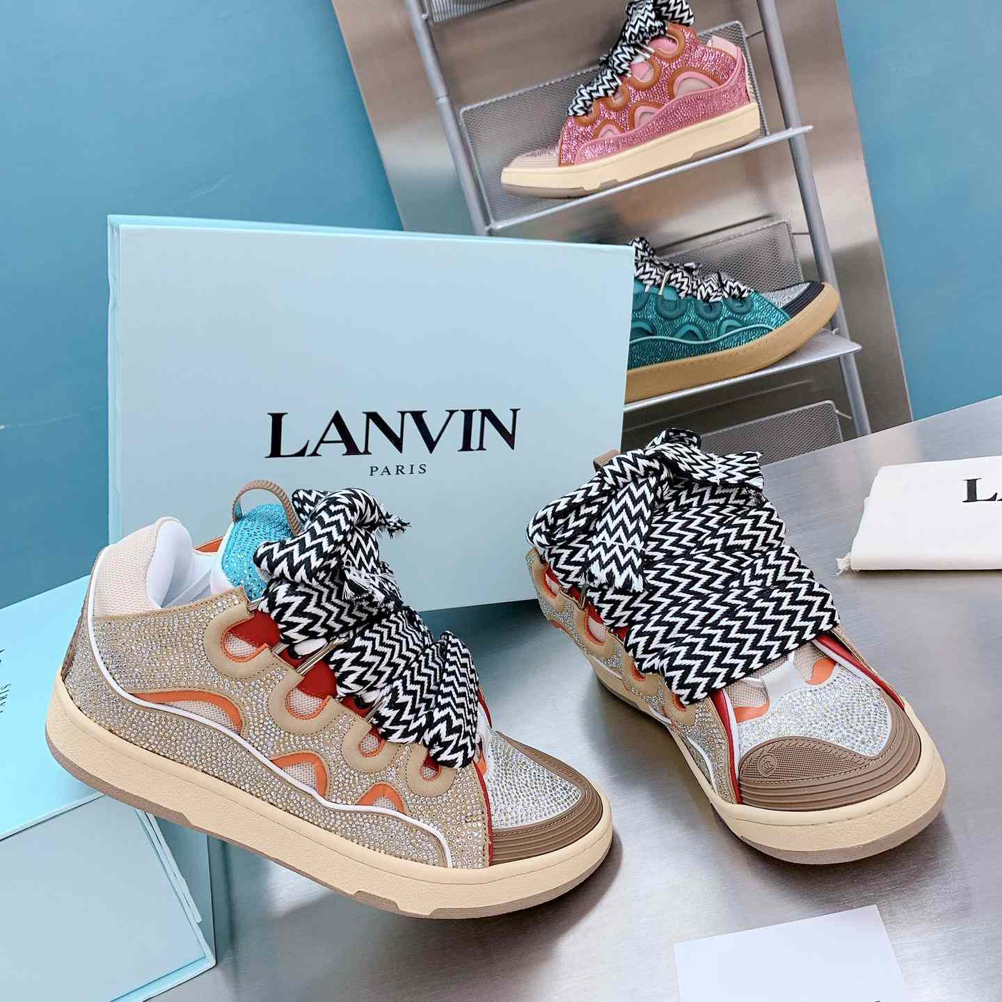 Lanvin Curb Low-Top Sneakers - PerfectKickZ