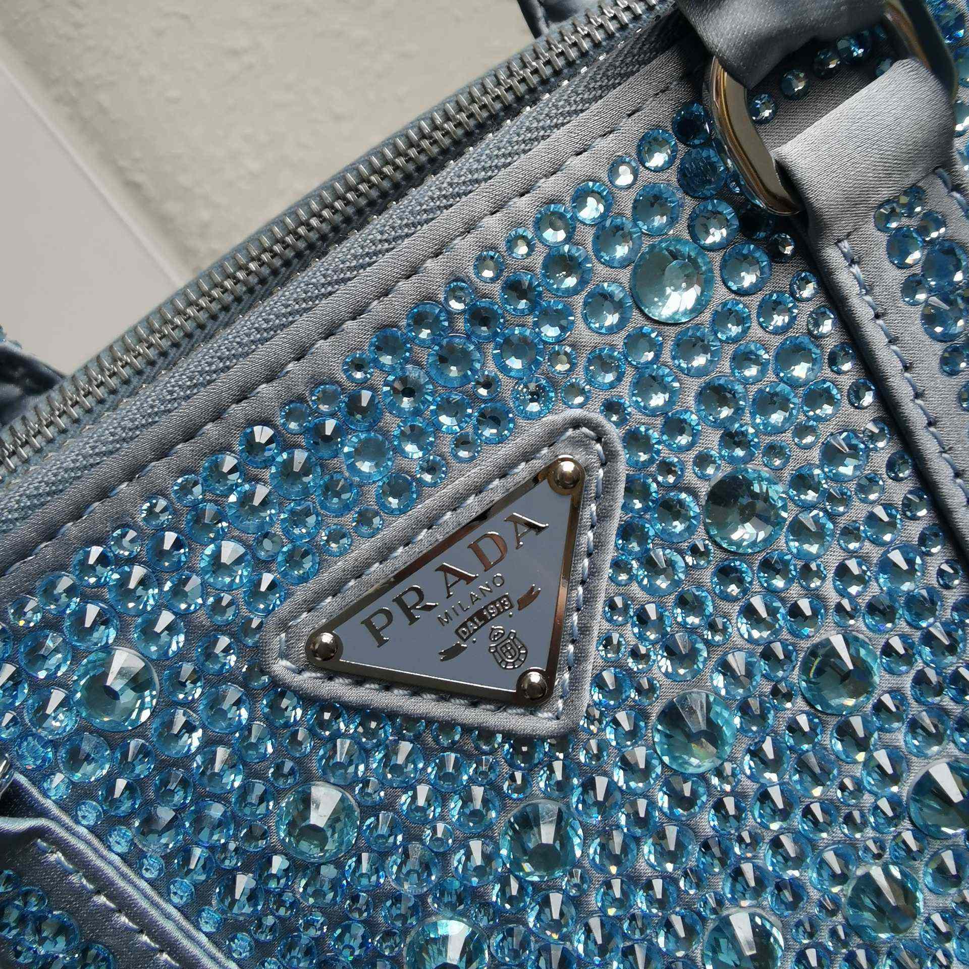 Prada Galleria satin Mini-Bag With Crystals - 
