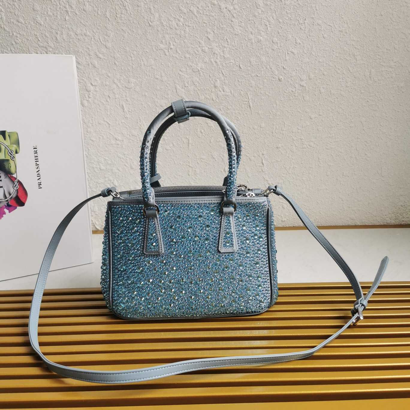 Prada Galleria satin Mini-Bag With Crystals - 