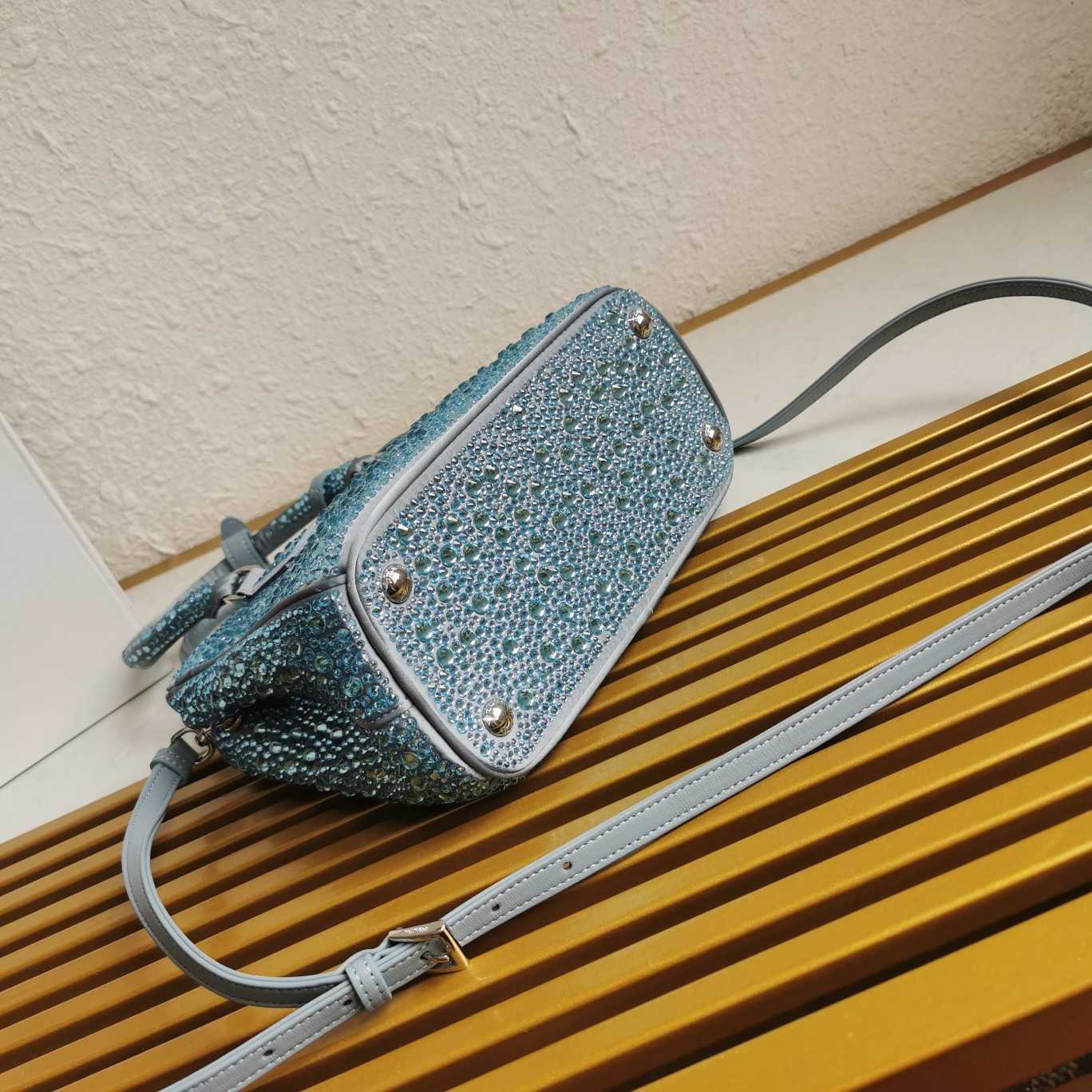 Prada Galleria satin Mini-Bag With Crystals - 
