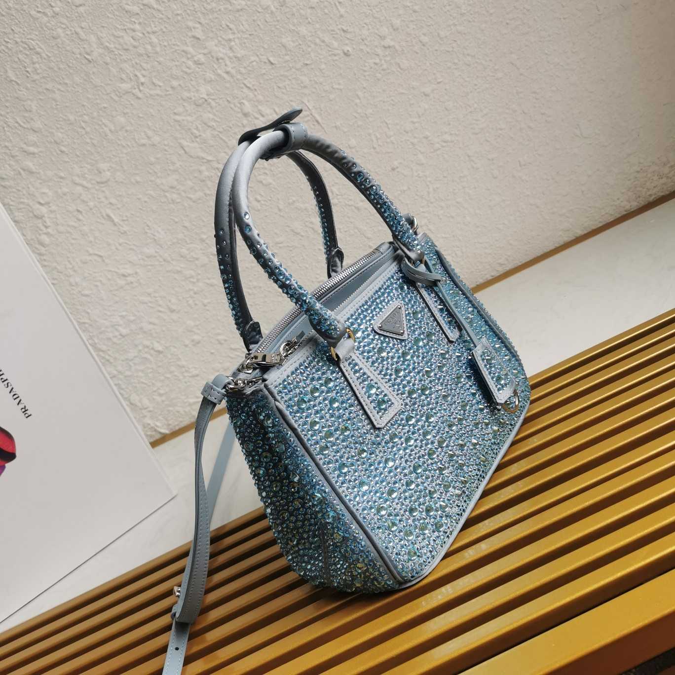 Prada Galleria satin Mini-Bag With Crystals - 