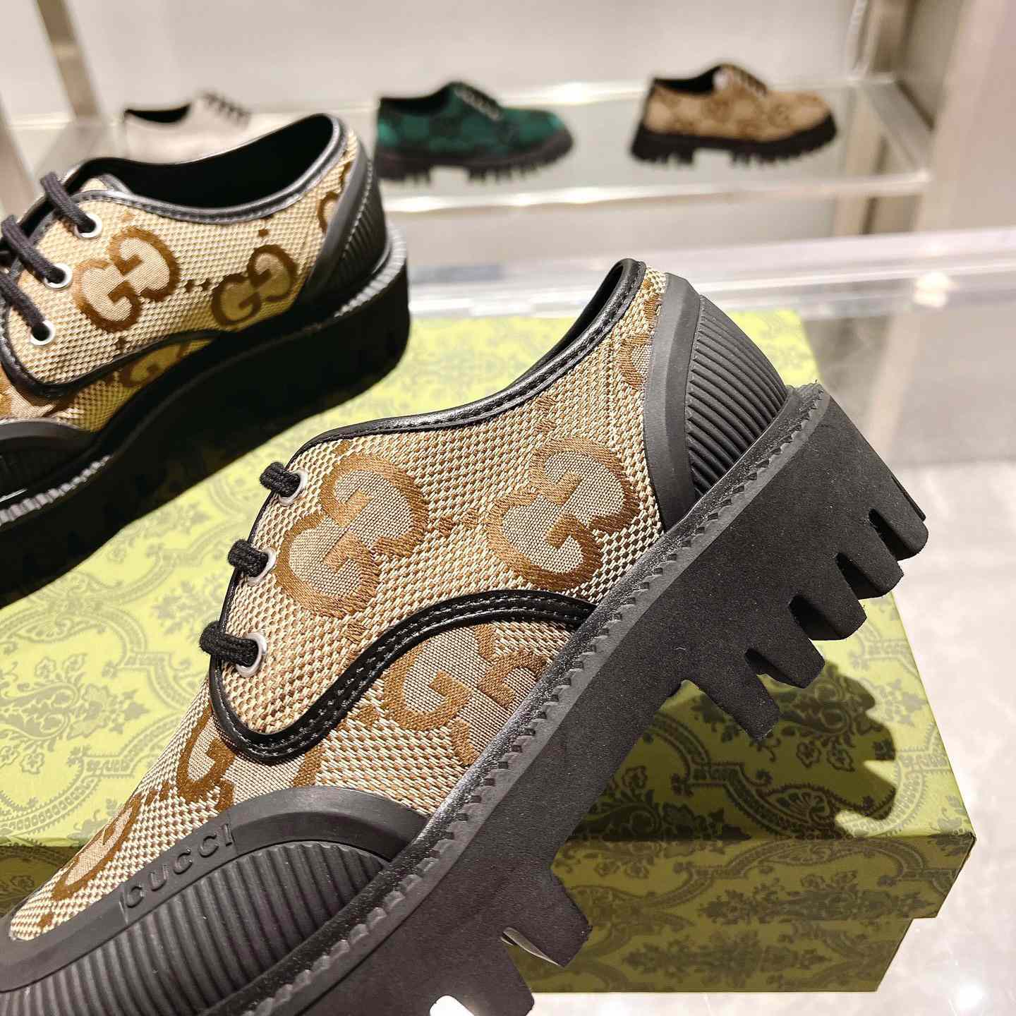 Gucci Maxi GG Lace-Up Shoe - PerfectKickZ