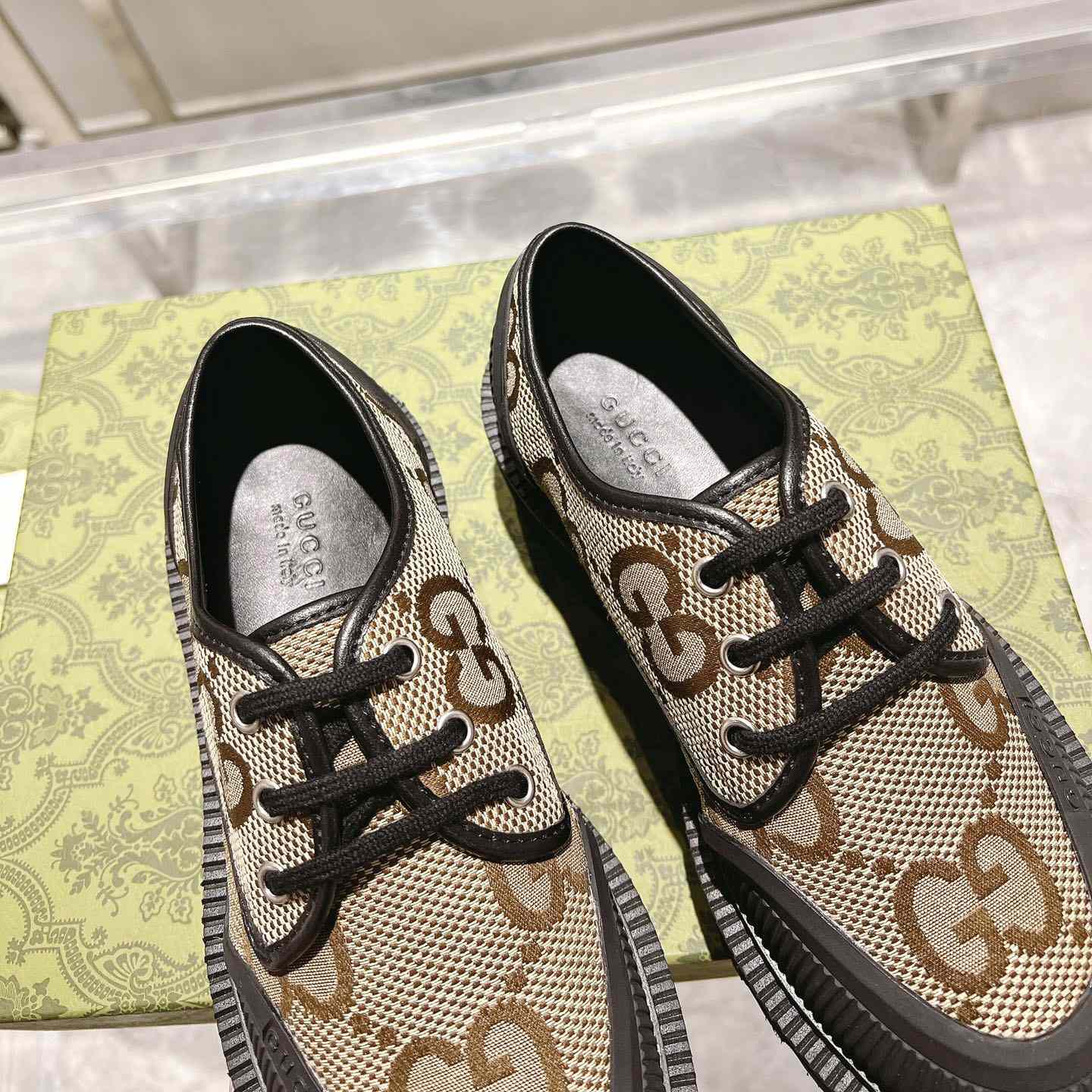 Gucci Maxi GG Lace-Up Shoe - PerfectKickZ