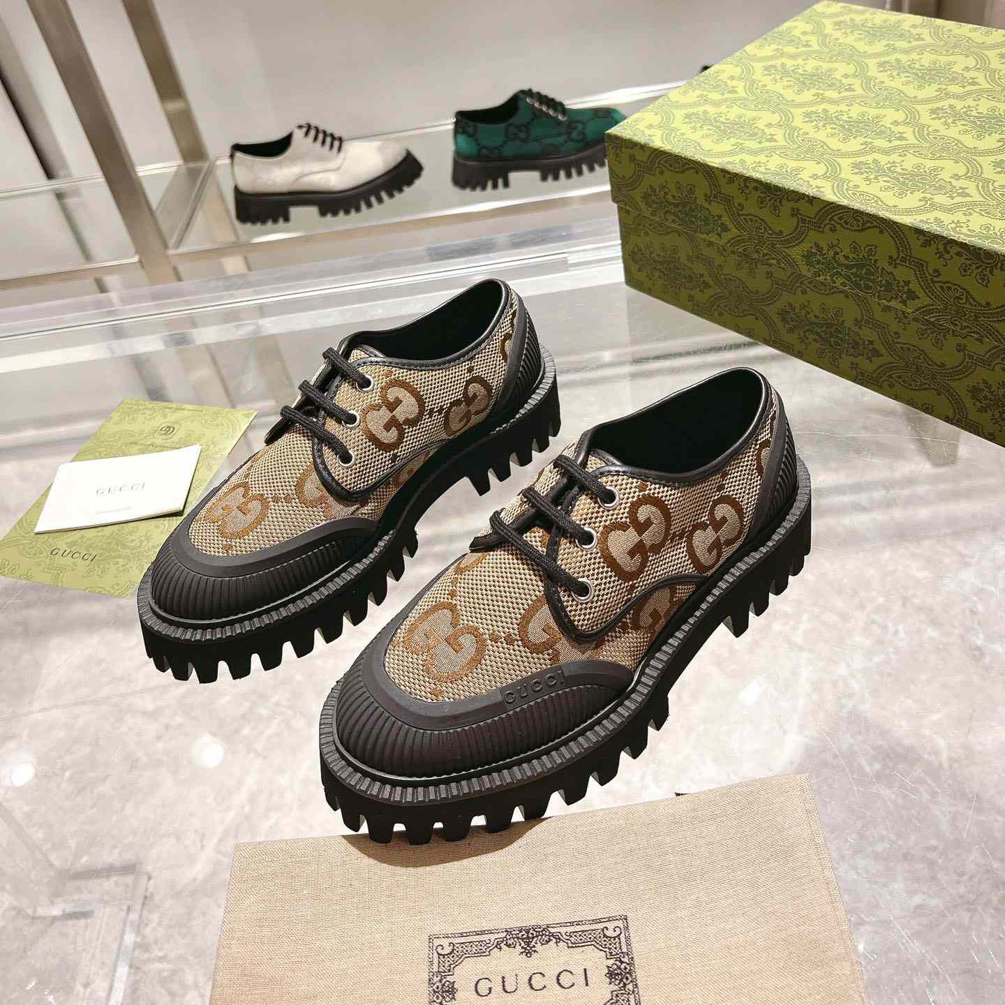 Gucci Maxi GG Lace-Up Shoe - PerfectKickZ