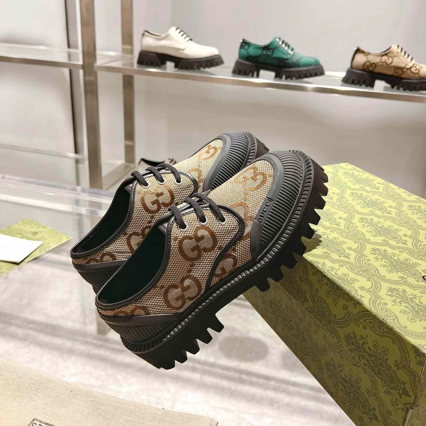 Gucci Maxi GG Lace-Up Shoe - PerfectKickZ