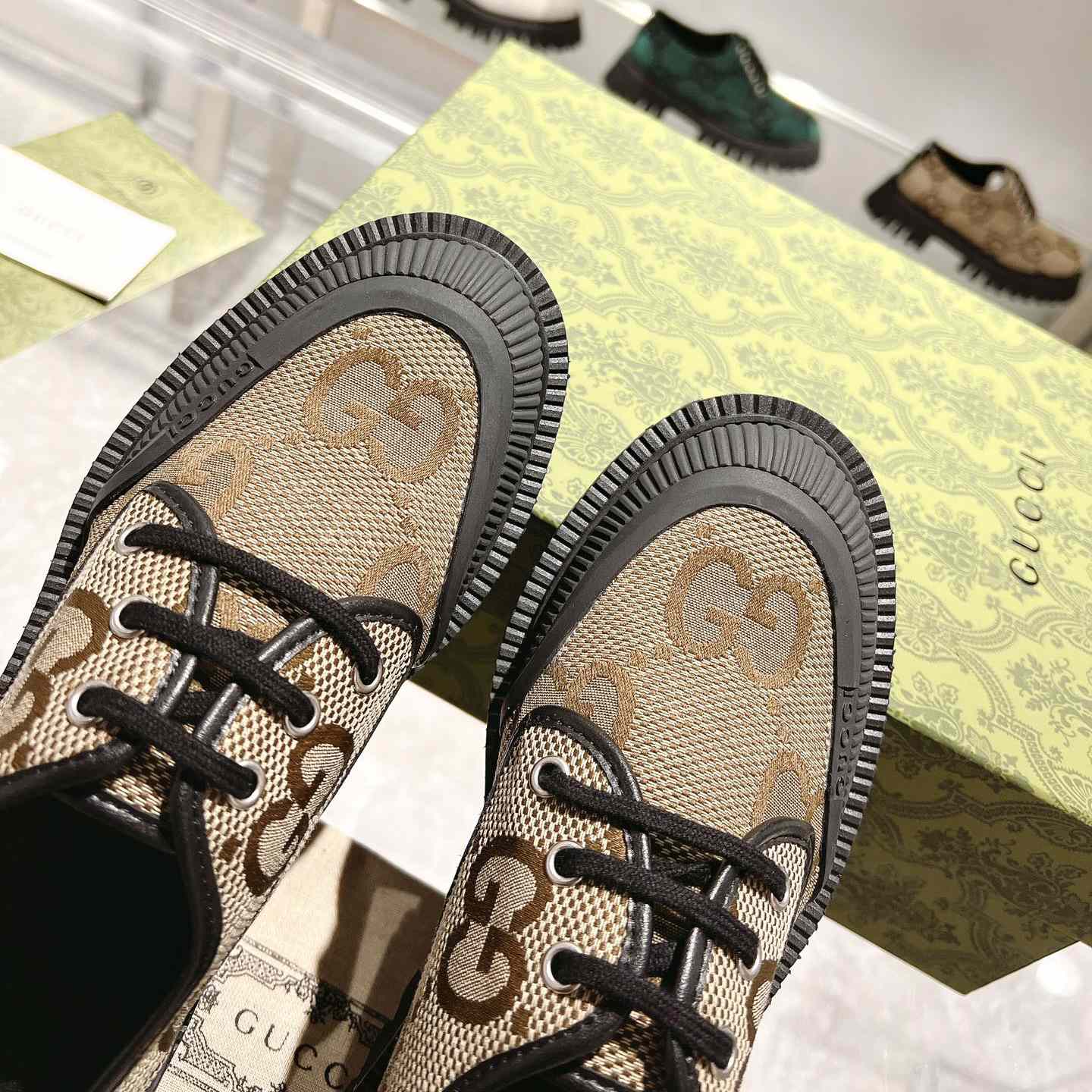 Gucci Maxi GG Lace-Up Shoe - PerfectKickZ