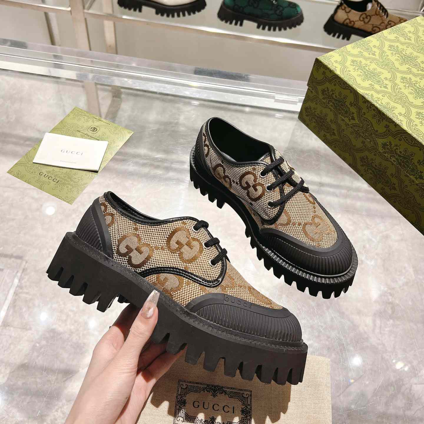 Gucci Maxi GG Lace-Up Shoe - PerfectKickZ