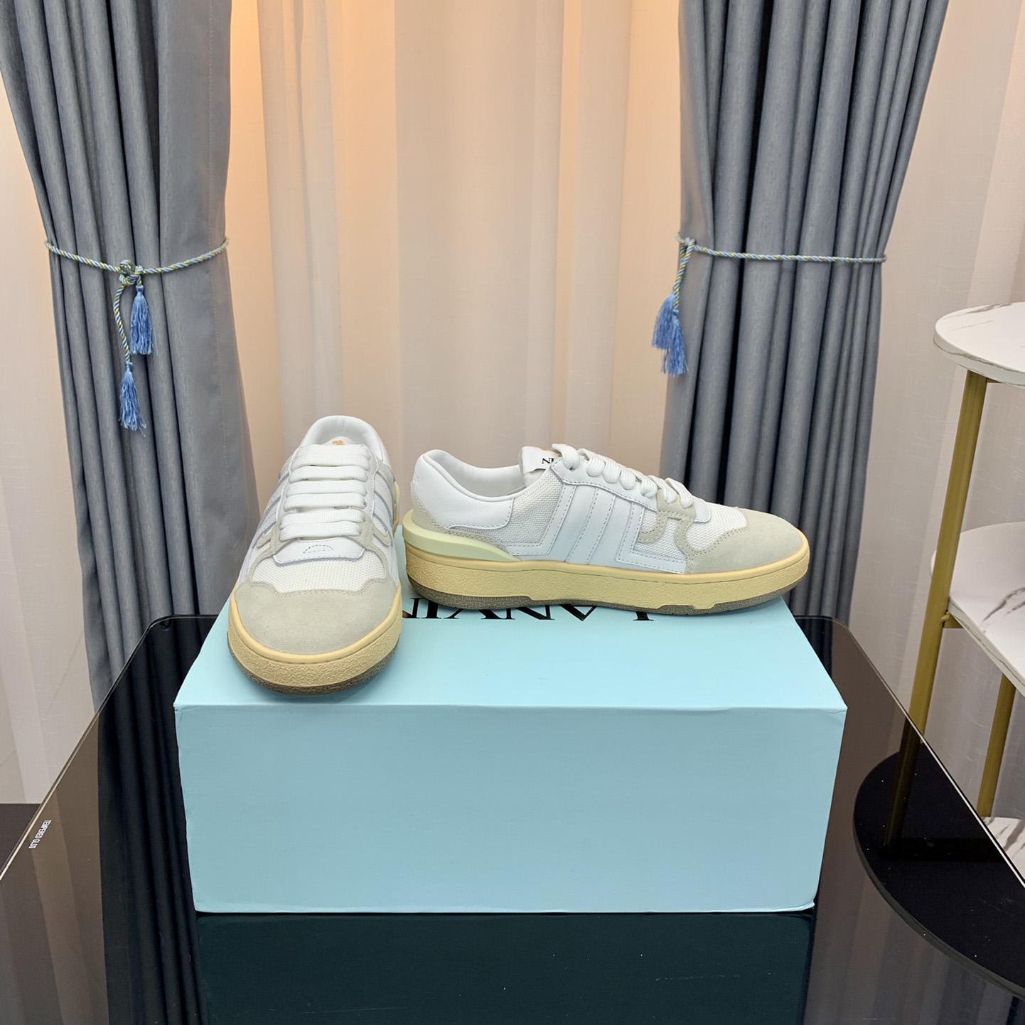 Lanvin Leather Clay Low-Top Sneakers - PerfectKickZ