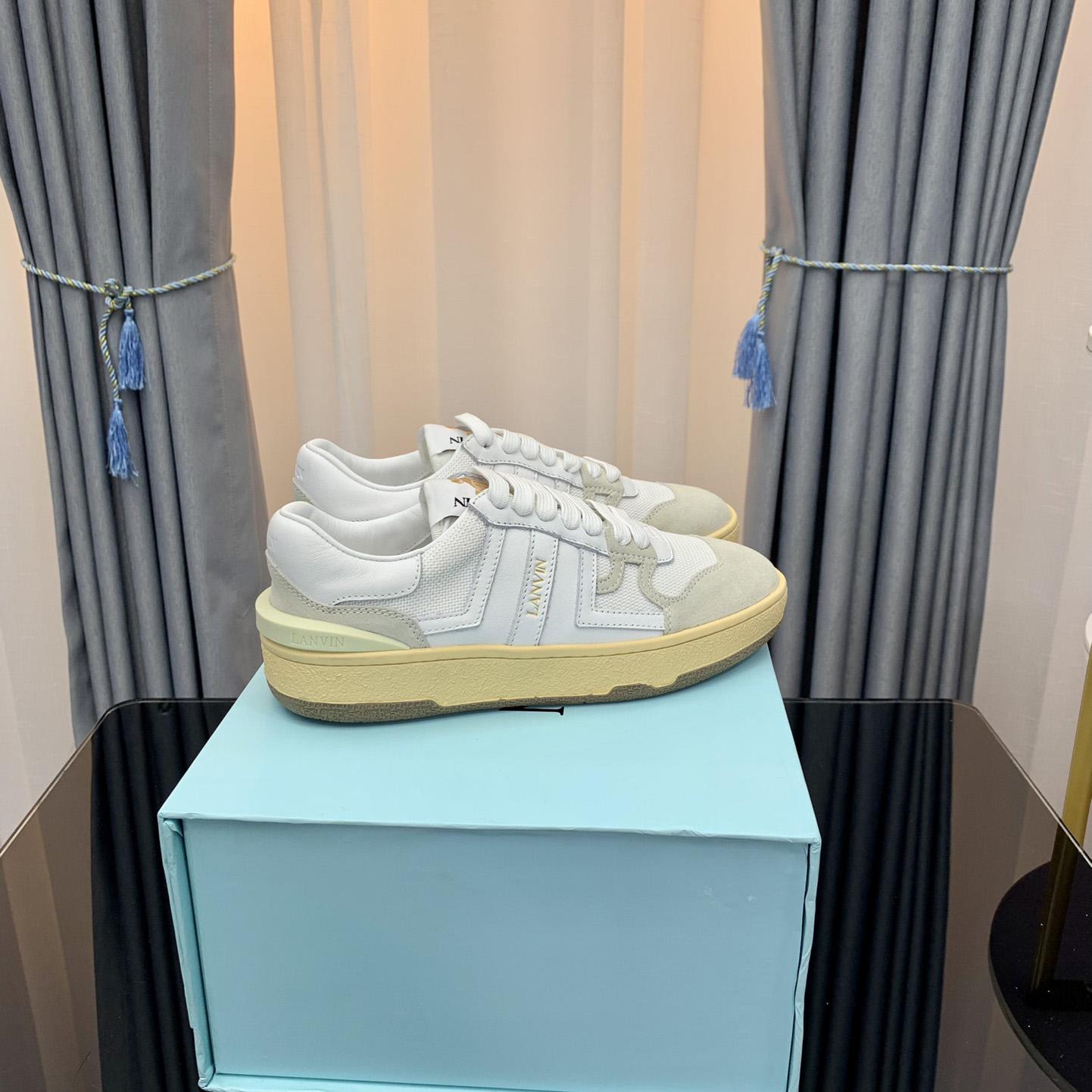 Lanvin Leather Clay Low-Top Sneakers - PerfectKickZ