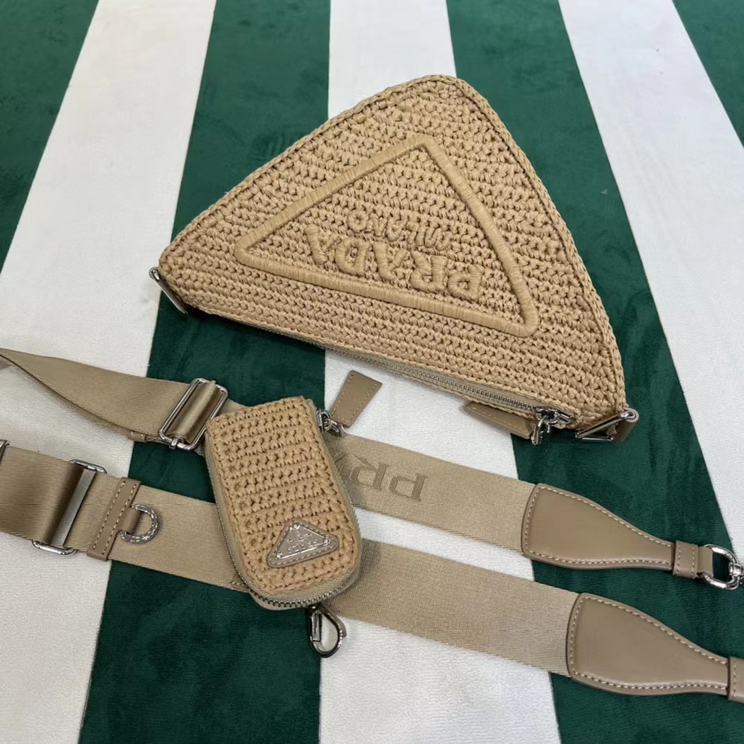 Raffia Prada Triangle Bag - PerfectKickZ