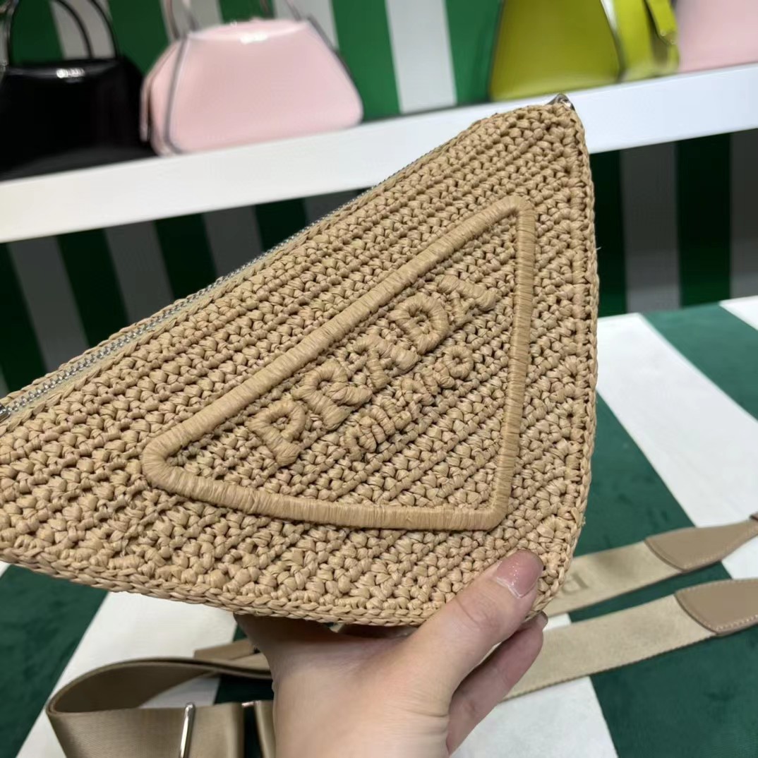 Raffia Prada Triangle Bag - PerfectKickZ
