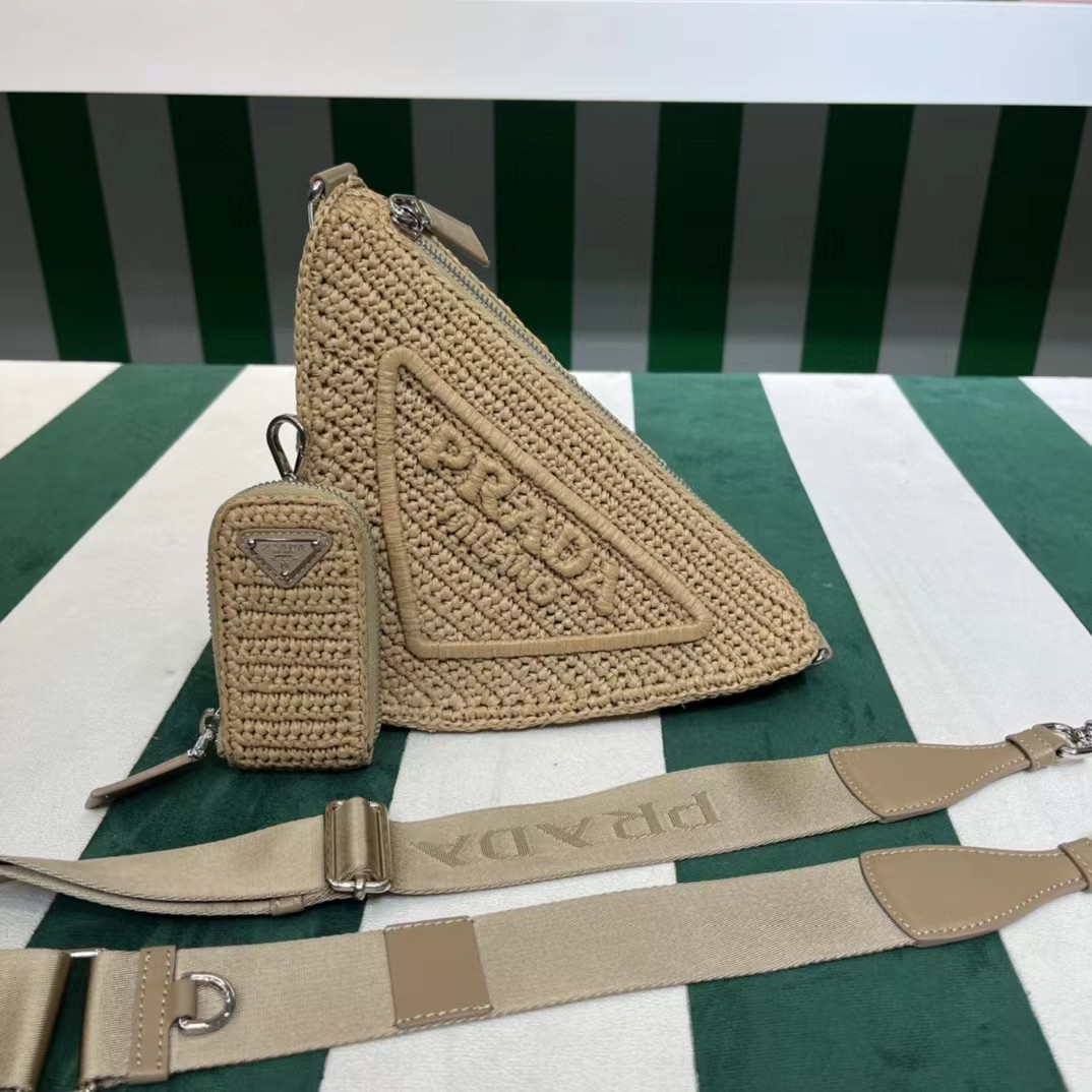 Raffia Prada Triangle Bag - PerfectKickZ
