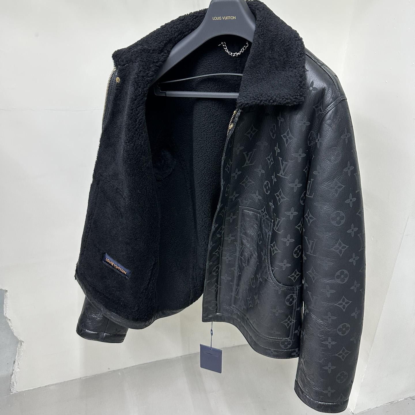 Louis Vuitton Shearling Embossed Monogram Jacket   1AAU29 - PerfectKickZ