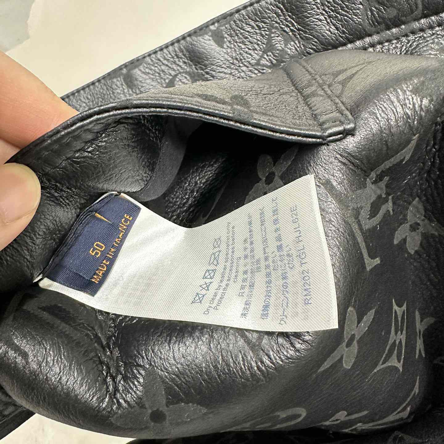 Louis Vuitton Shearling Embossed Monogram Jacket   1AAU29 - PerfectKickZ