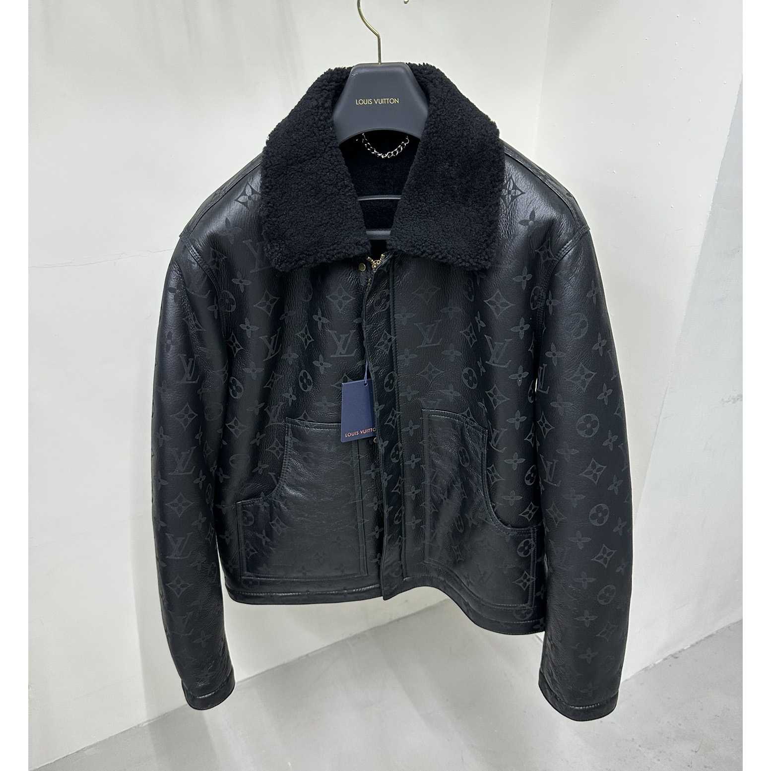 Louis Vuitton Shearling Embossed Monogram Jacket   1AAU29 - PerfectKickZ