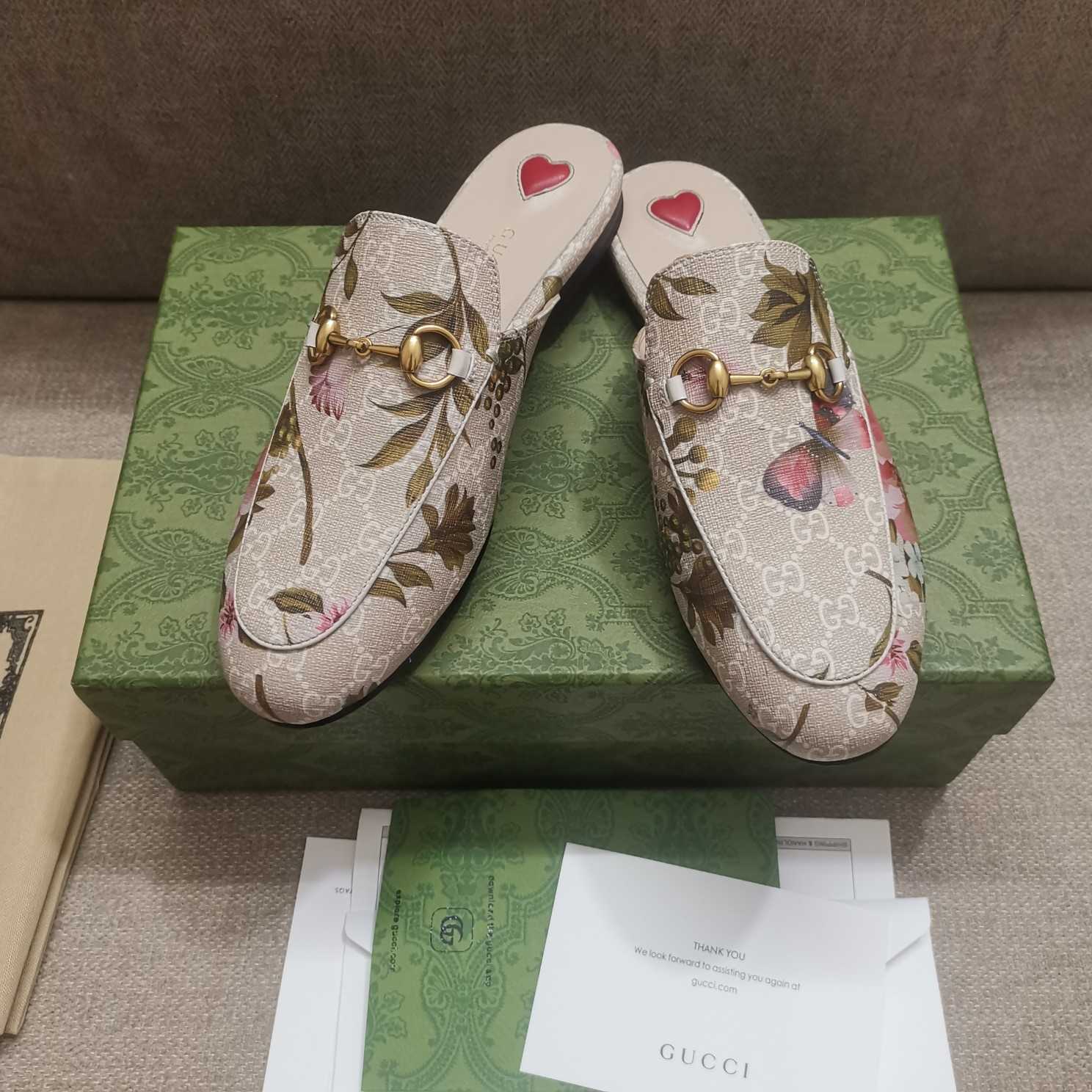 Gucci Women's GG Flora Princetown Slipper - PerfectKickZ