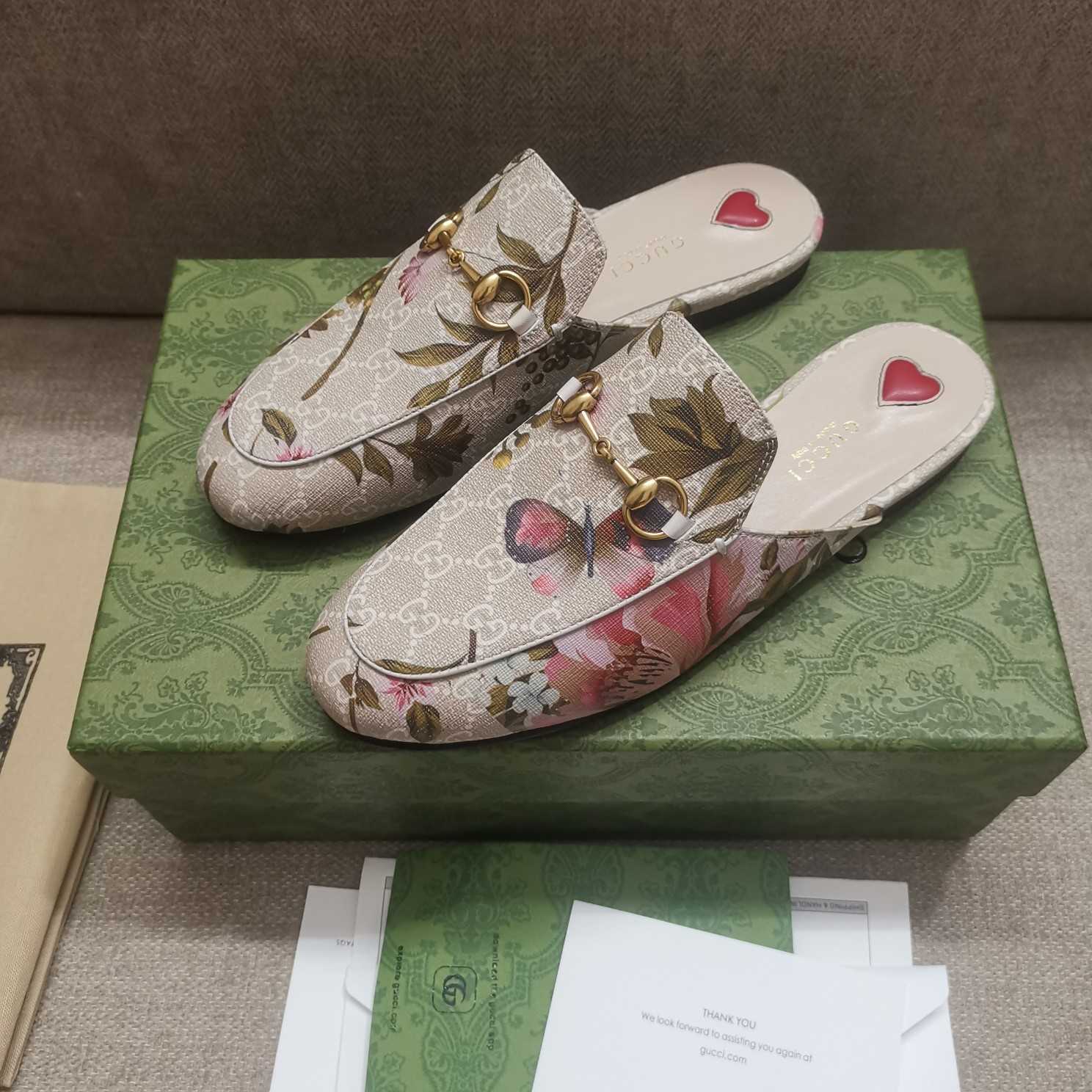 Gucci Women's GG Flora Princetown Slipper - PerfectKickZ