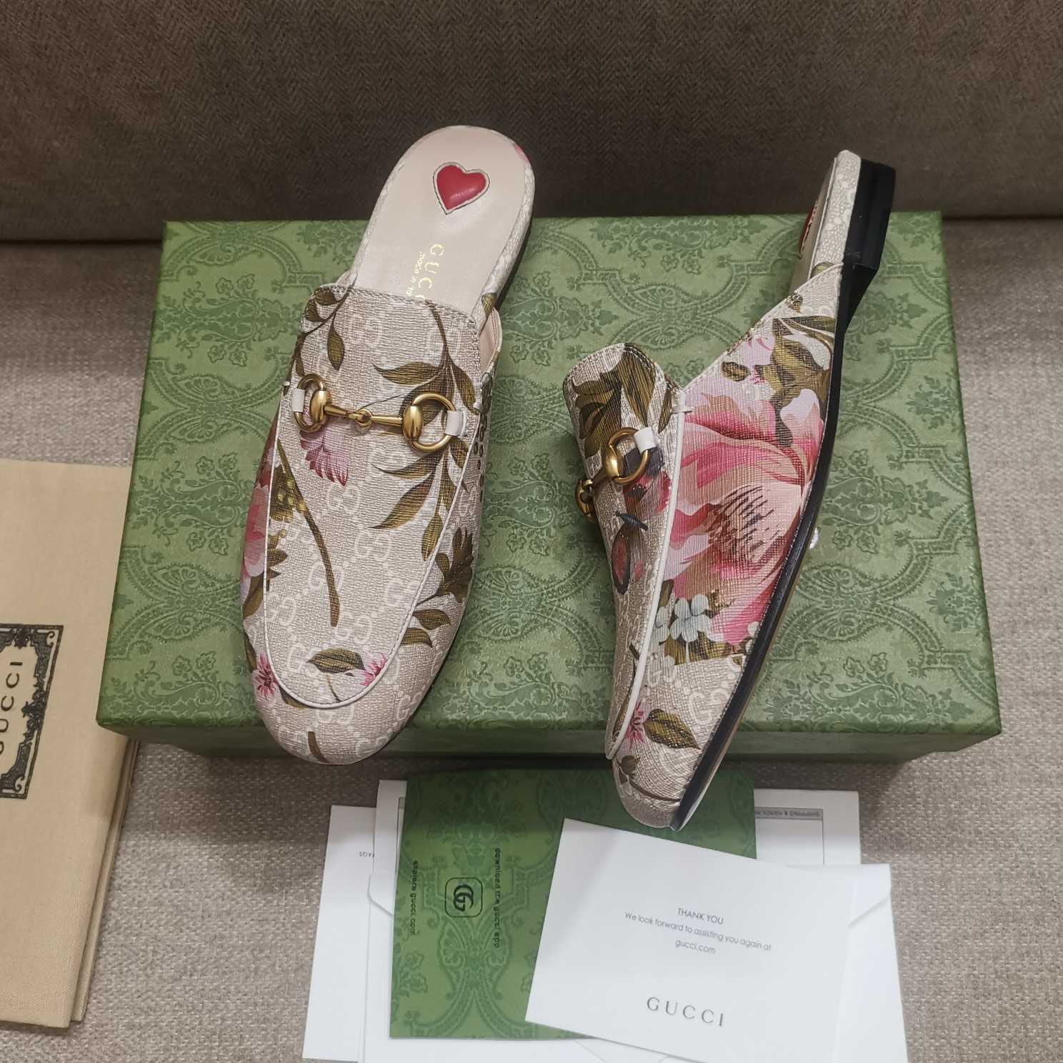 Gucci Women's GG Flora Princetown Slipper - PerfectKickZ