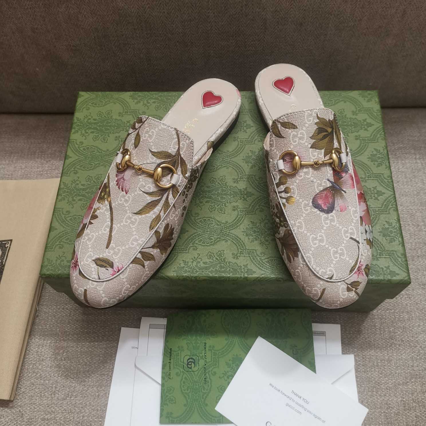 Gucci Women's GG Flora Princetown Slipper - PerfectKickZ