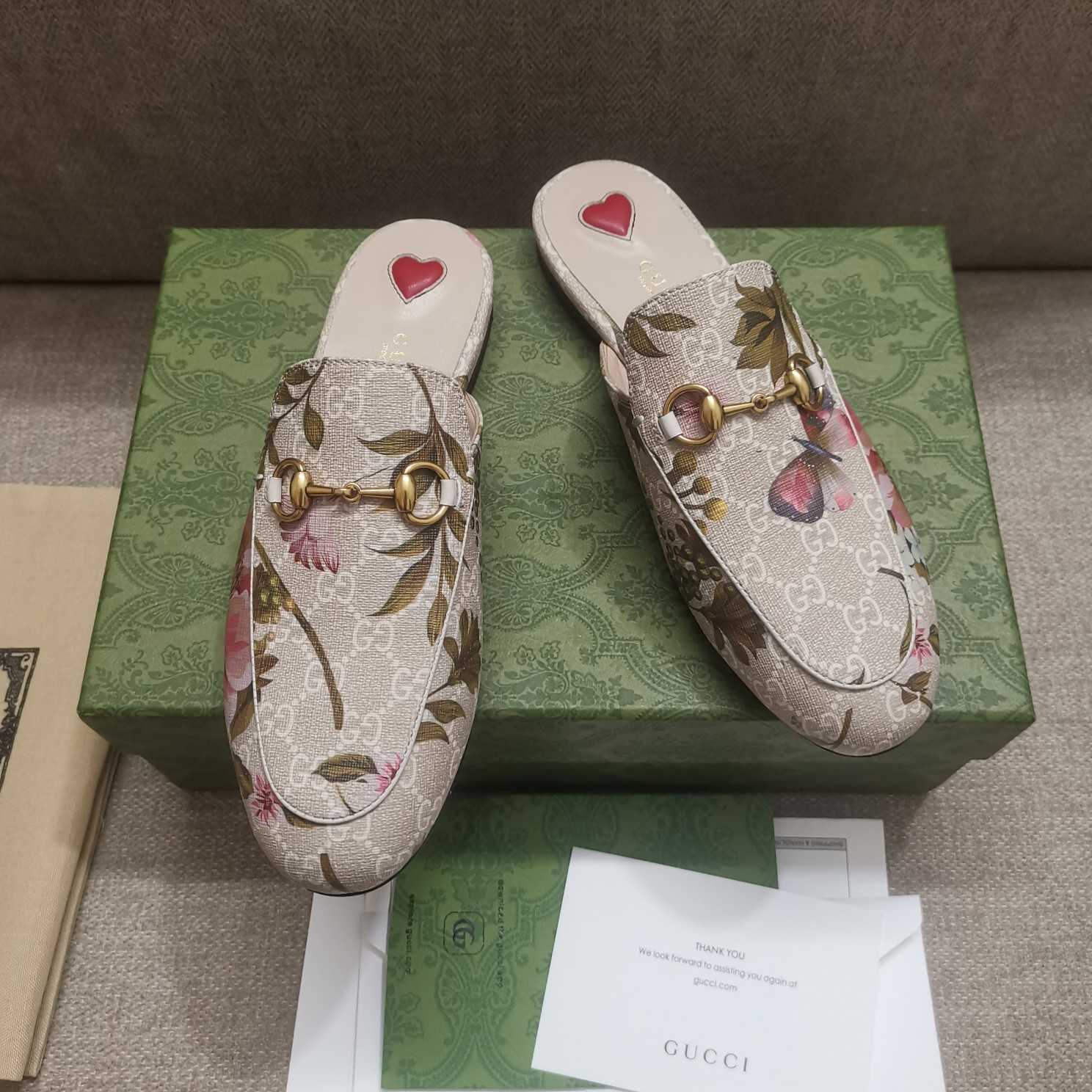 Gucci Women's GG Flora Princetown Slipper - PerfectKickZ