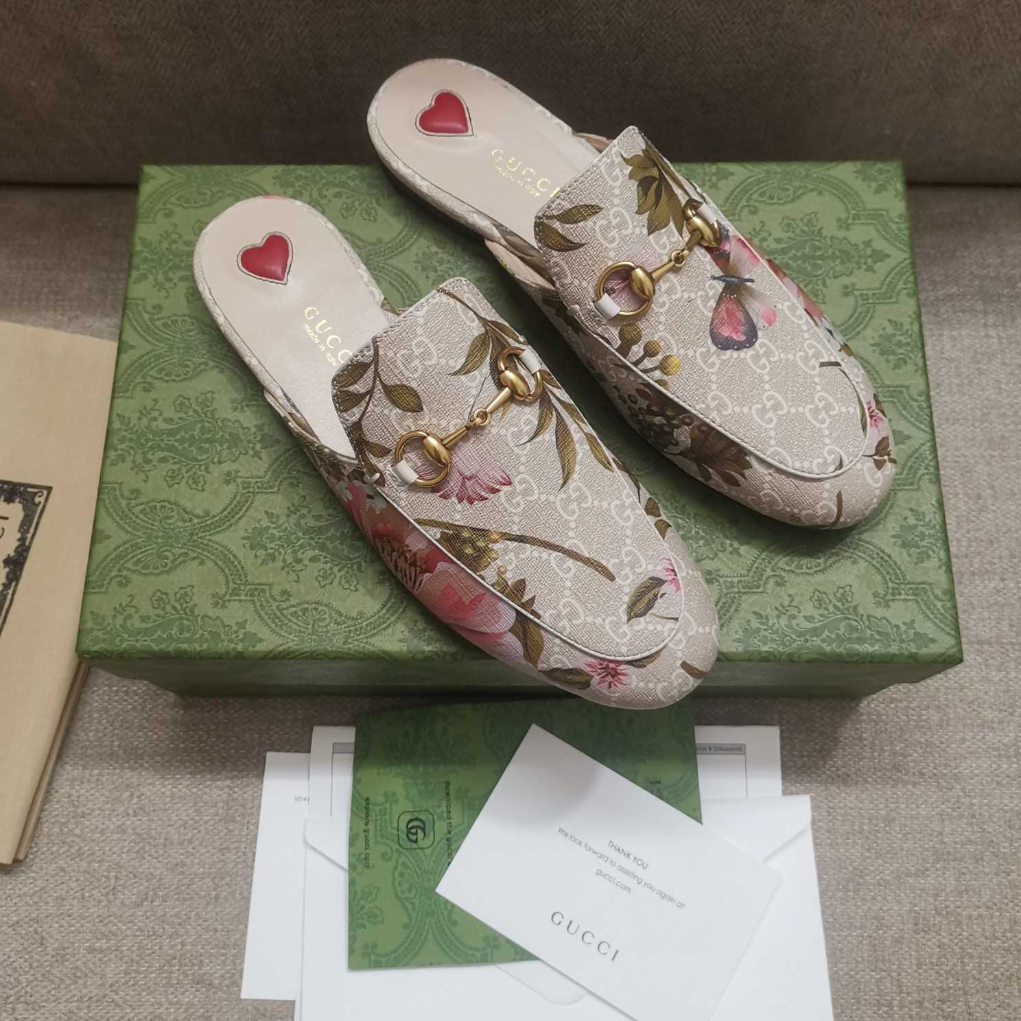 Gucci Women's GG Flora Princetown Slipper - PerfectKickZ