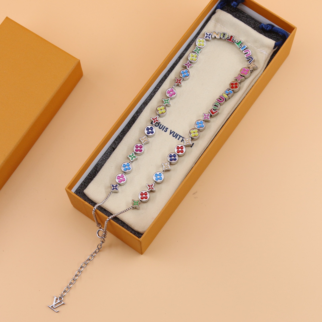 Louis Vuitton Monogram Party Necklace   MP3281 - PerfectKickZ