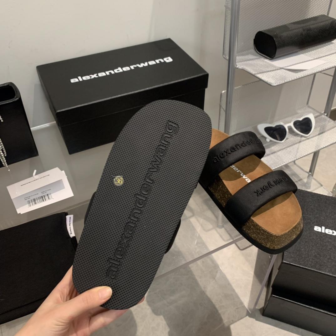 Alexander Wang Ronan Nylon Slide Sandals - PerfectKickZ
