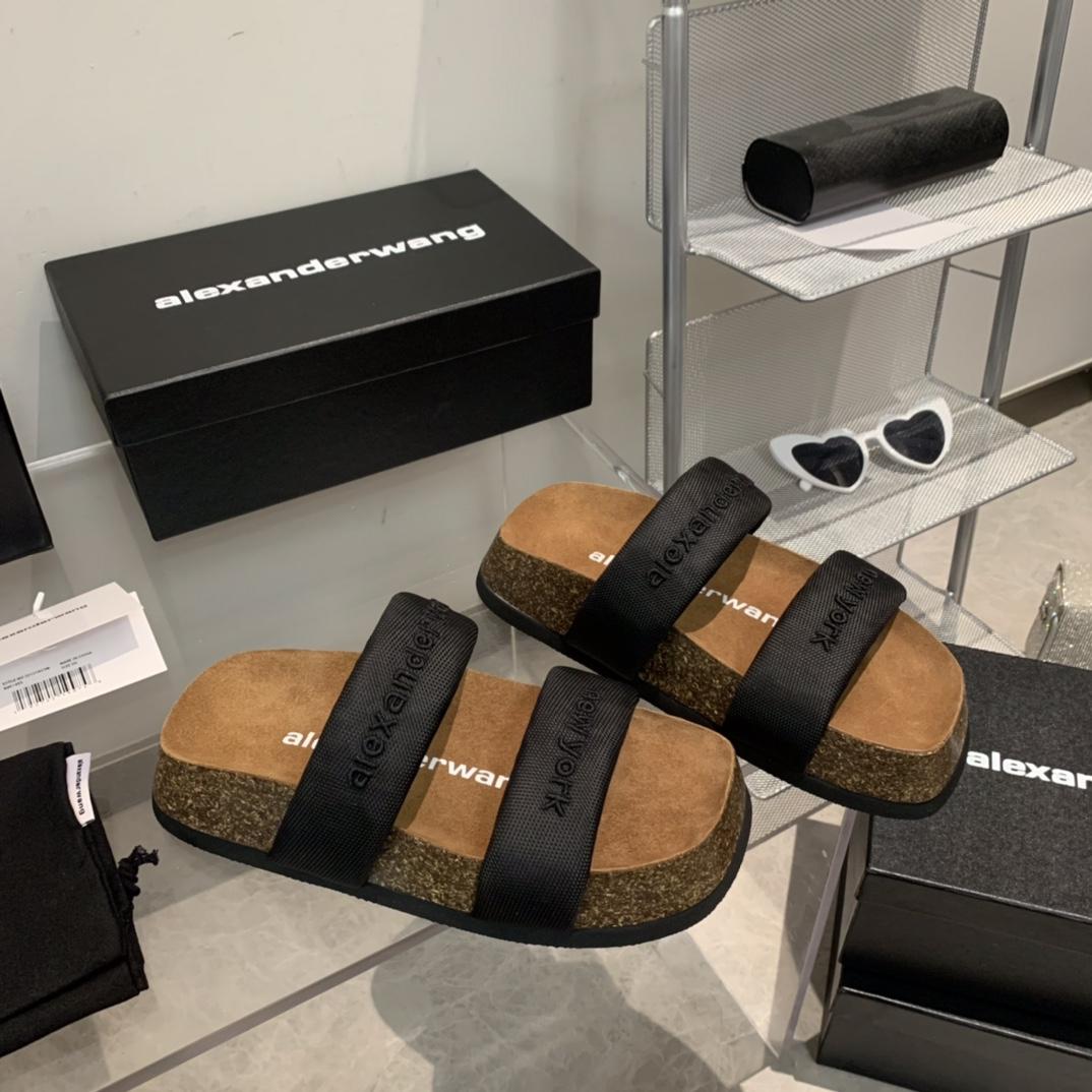 Alexander Wang Ronan Nylon Slide Sandals - PerfectKickZ