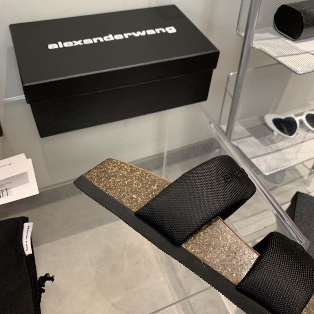 Alexander Wang Ronan Nylon Slide Sandals - PerfectKickZ