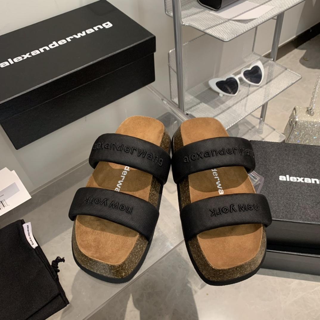 Alexander Wang Ronan Nylon Slide Sandals - PerfectKickZ