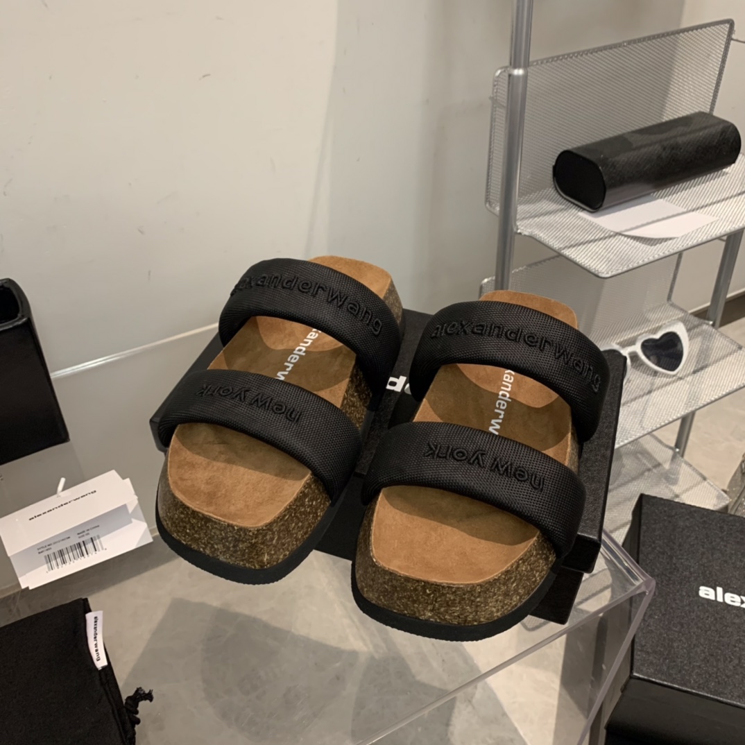 Alexander Wang Ronan Nylon Slide Sandals - PerfectKickZ