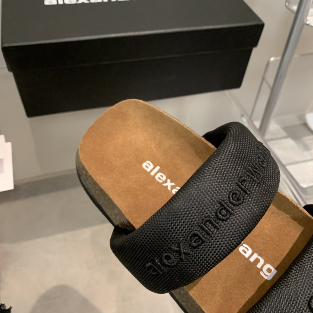 Alexander Wang Ronan Nylon Slide Sandals - PerfectKickZ