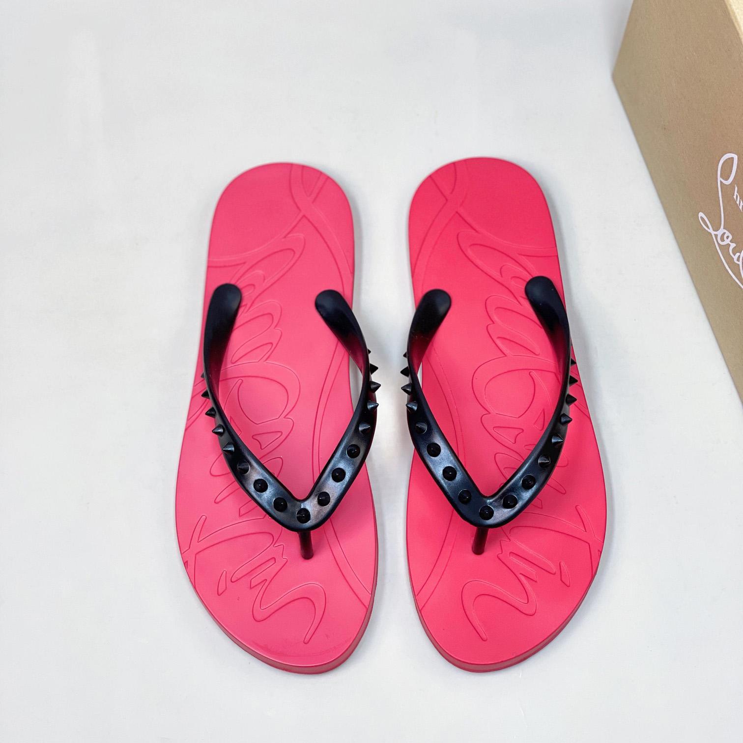 Christian Louboutin Loubi Flip Man Flip-flops - Rubber - PerfectKickZ