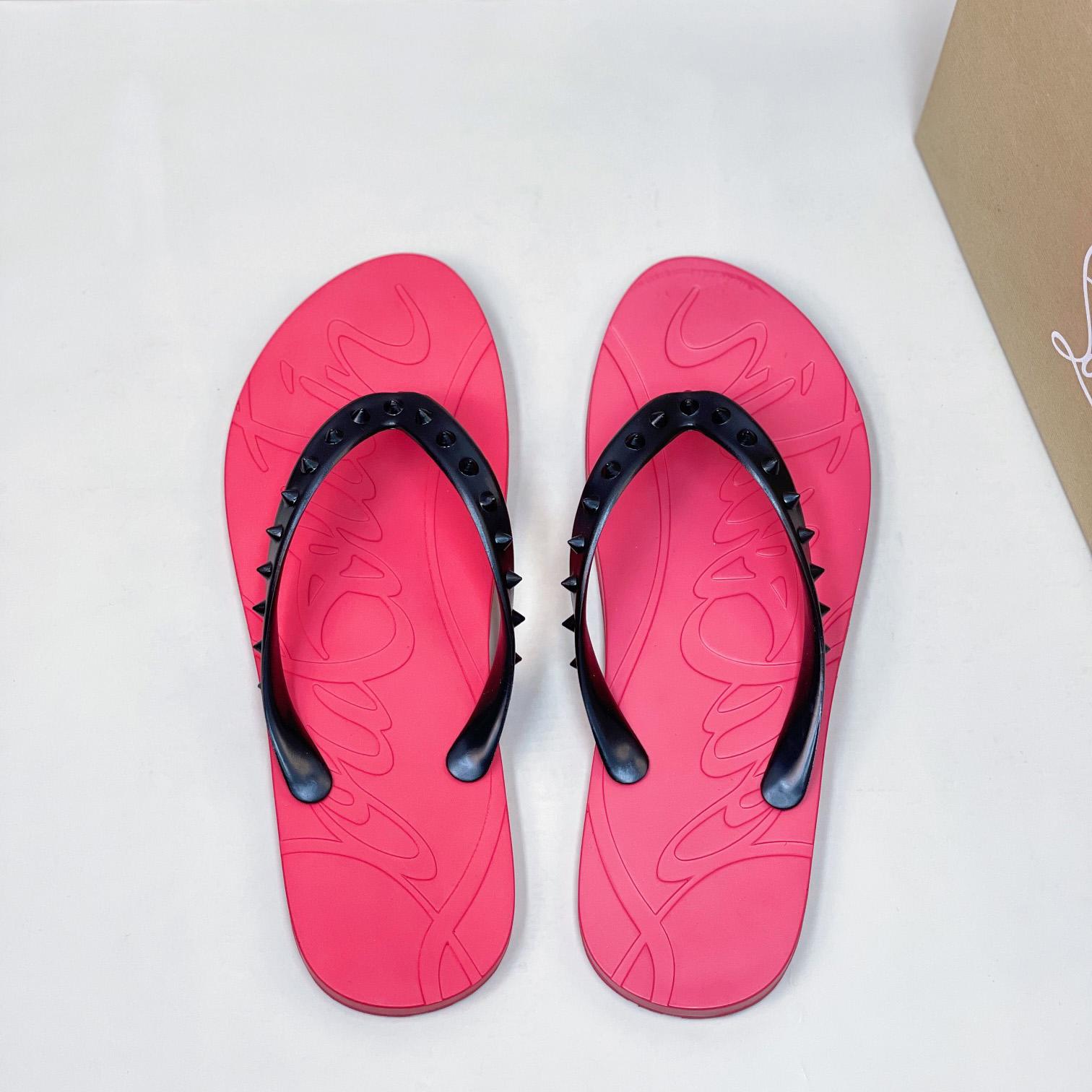 Christian Louboutin Loubi Flip Man Flip-flops - Rubber - PerfectKickZ