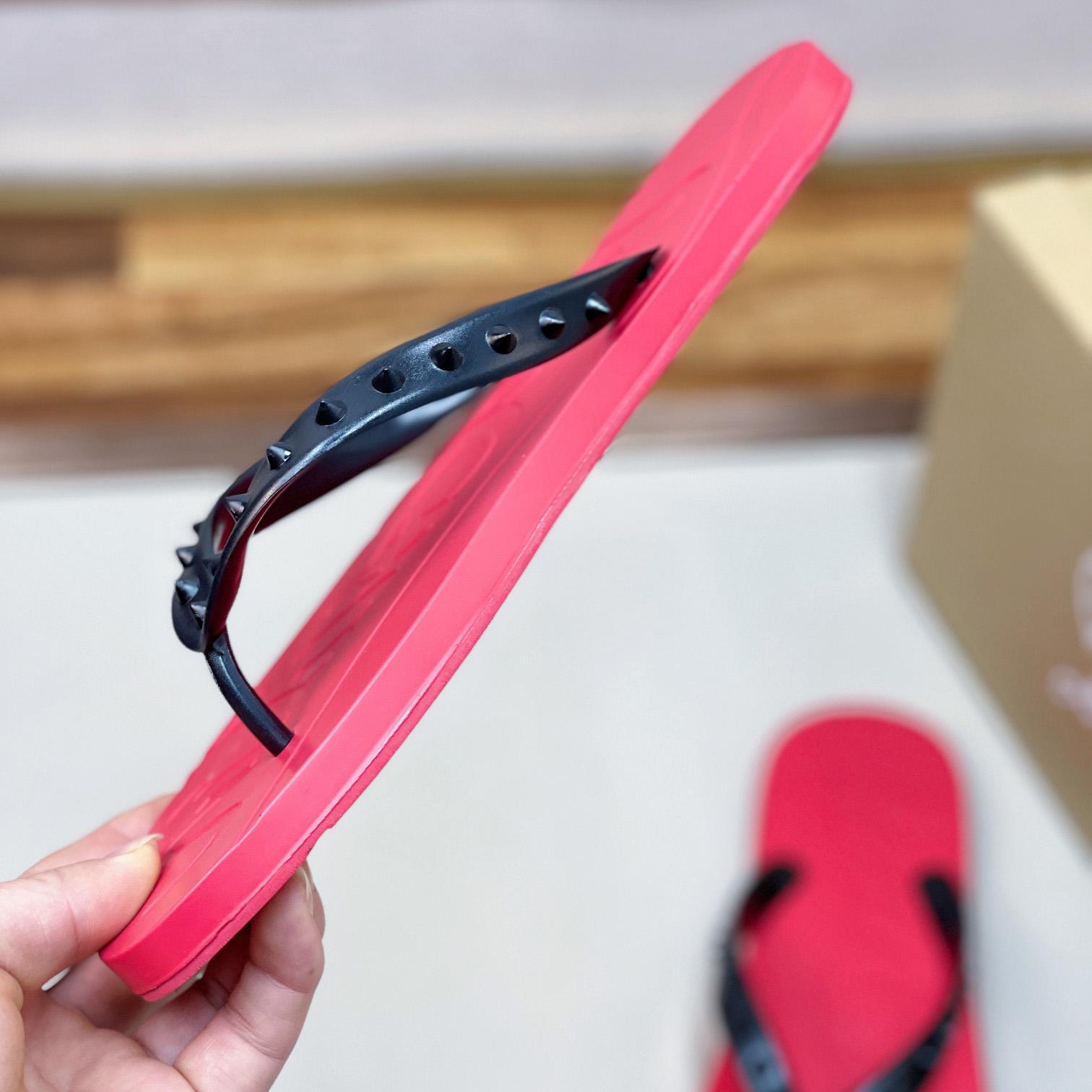 Christian Louboutin Loubi Flip Man Flip-flops - Rubber - PerfectKickZ