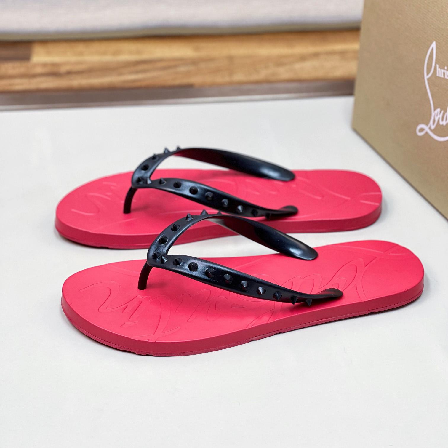 Christian Louboutin Loubi Flip Man Flip-flops - Rubber - PerfectKickZ