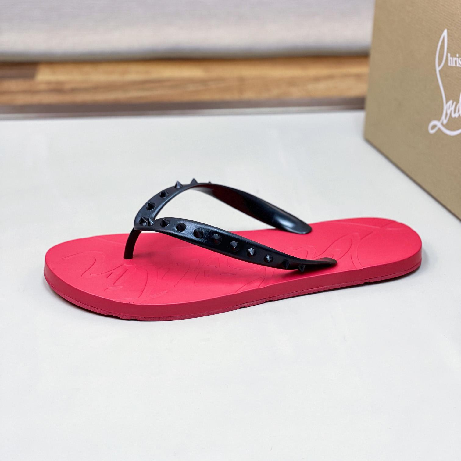 Christian Louboutin Loubi Flip Man Flip-flops - Rubber - PerfectKickZ
